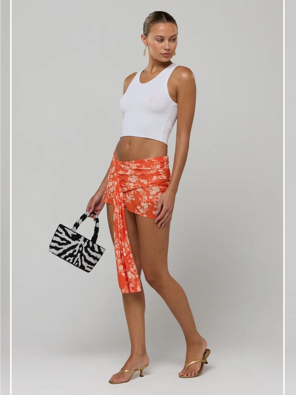 Resa LUCY
Asymmetrical Mini Skirt in Orange Blossom | Small